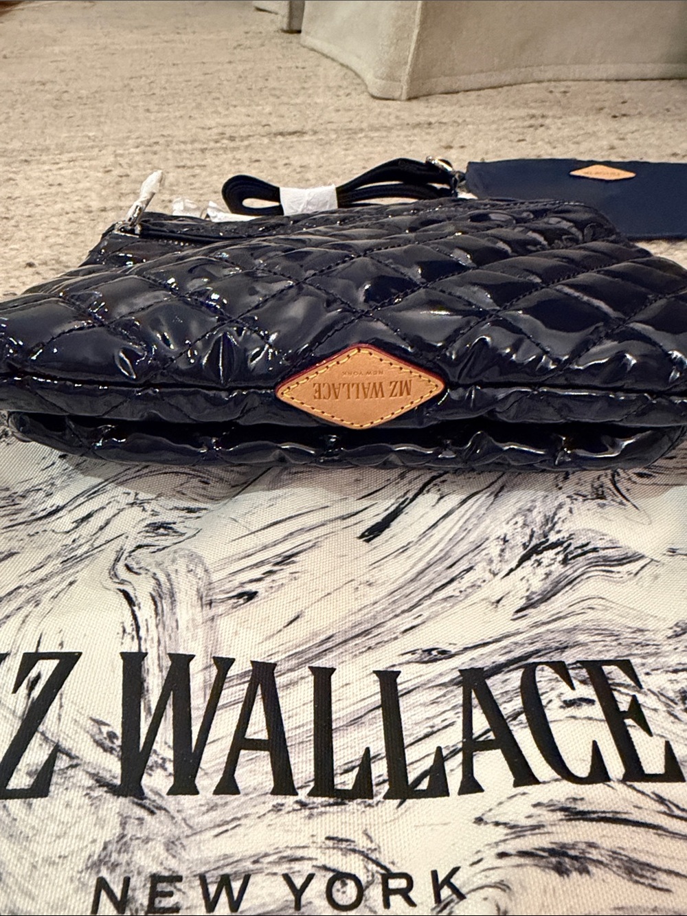 NWT MZ WALLACE Downtown Crosby bag - Navy Lacquer - Picture 6 of 6